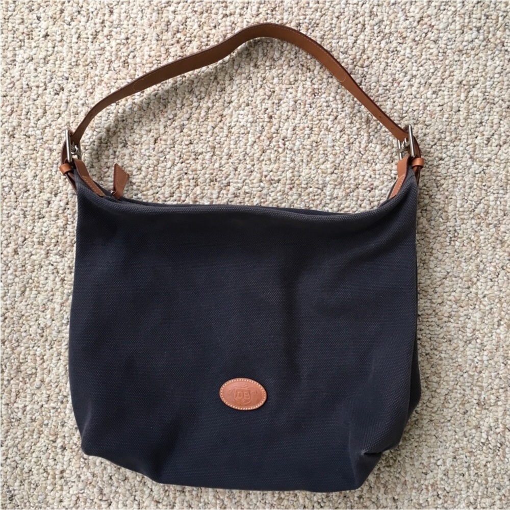 Dooney & Bourke Navy Canvas Shoulder Bag